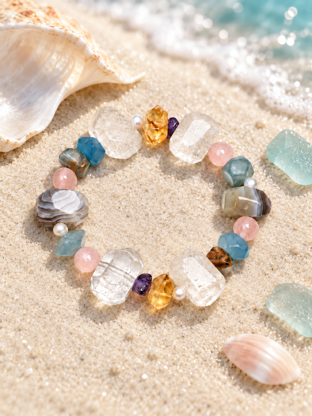 Misty Tide Multicolor Crystal Bracelet