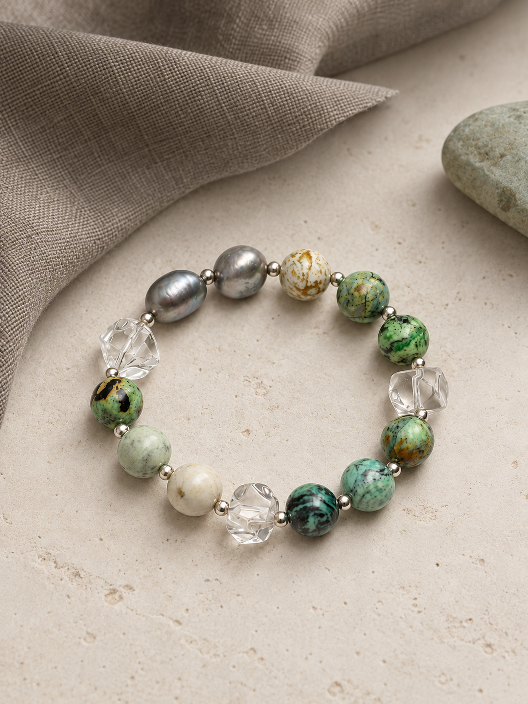 Jade Mist Crystal Bracelet