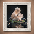 The Cosmic Rebirth | Luminous Amber Art Print (Unframed)
