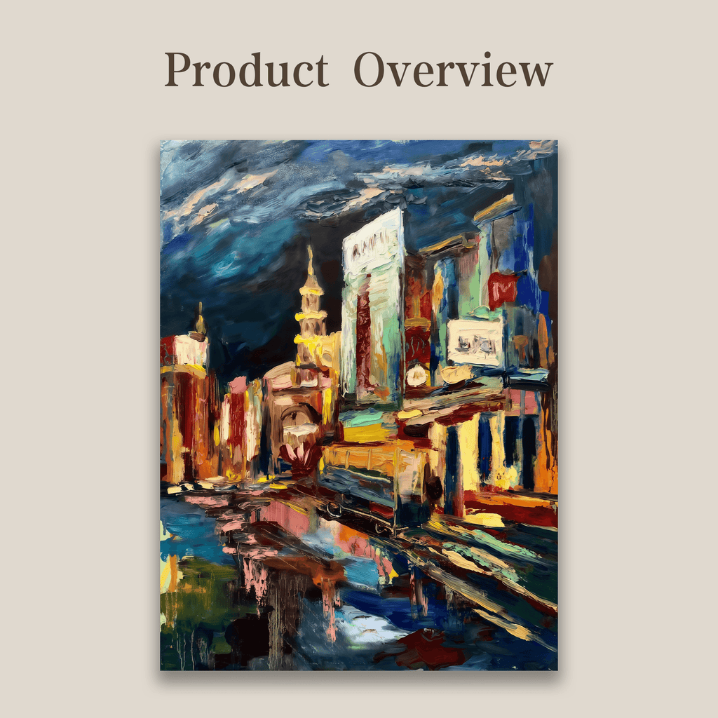 Shanghai Nanjing Road | Vibrant Urban Impressionist Art Print (Unframed)