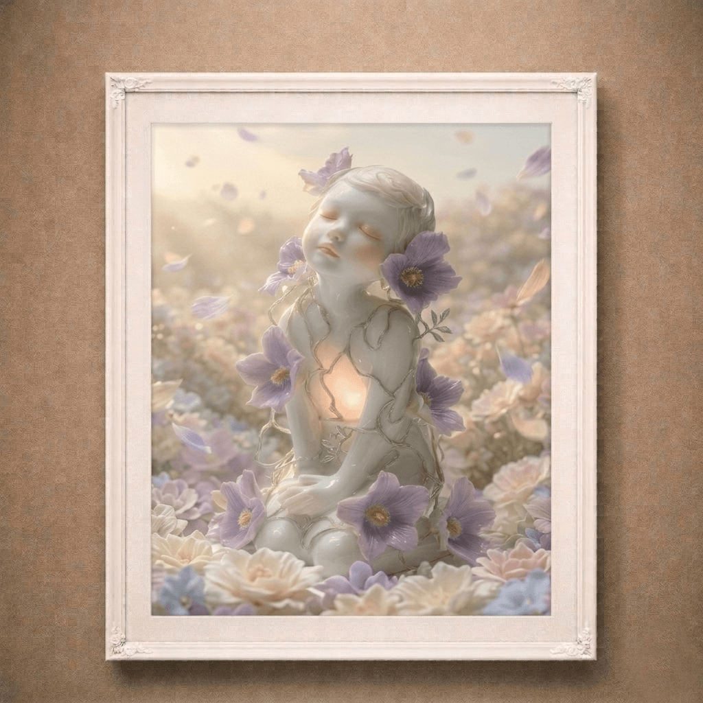 The Guardian of Hope | Ethereal Cherub Art Print (Unframed)