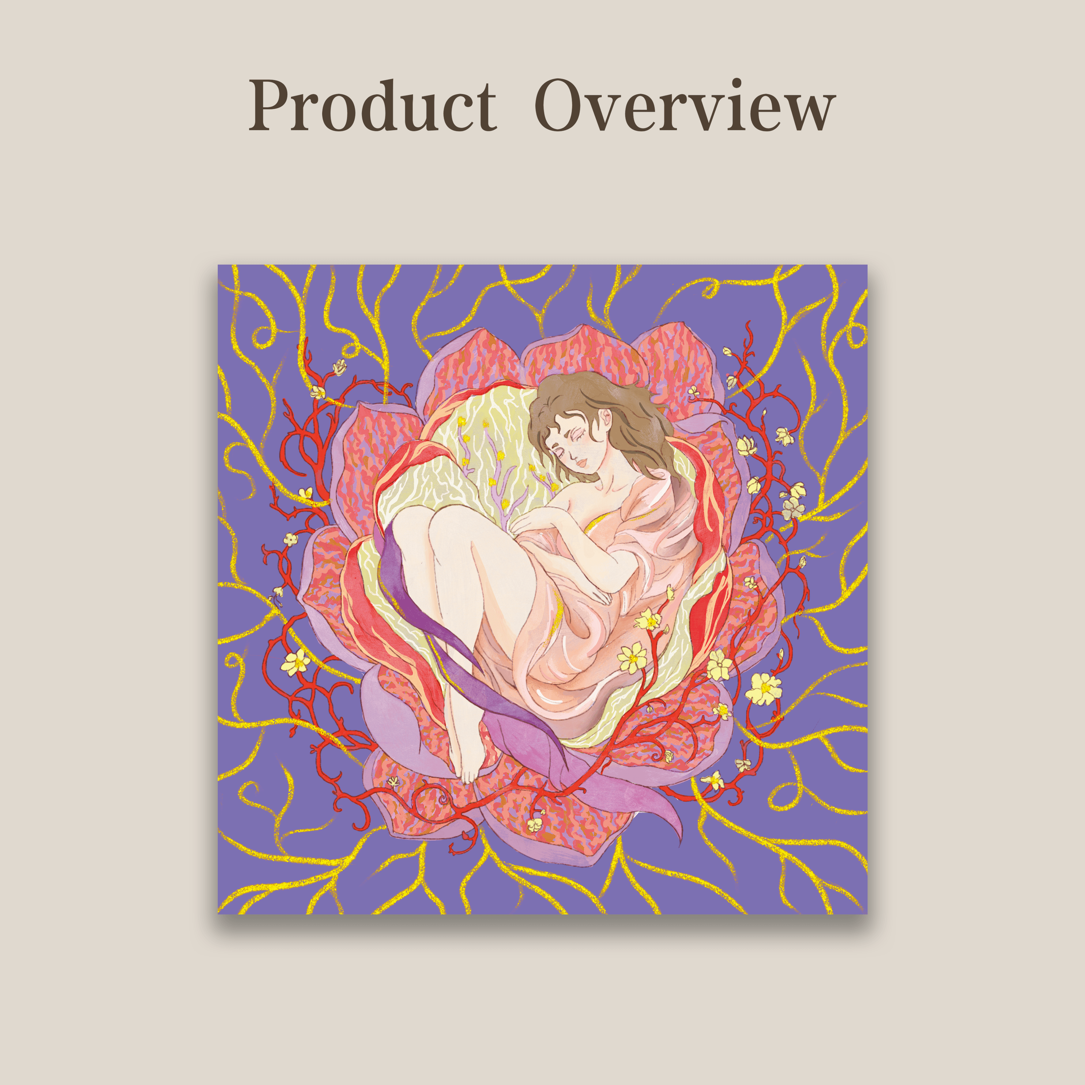The Embrace Within | Luxury Gold Foil Art Print (Unframed)