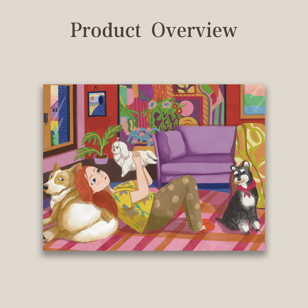 Afternoon | Cozy Pet Lover Art Print (Unframed)