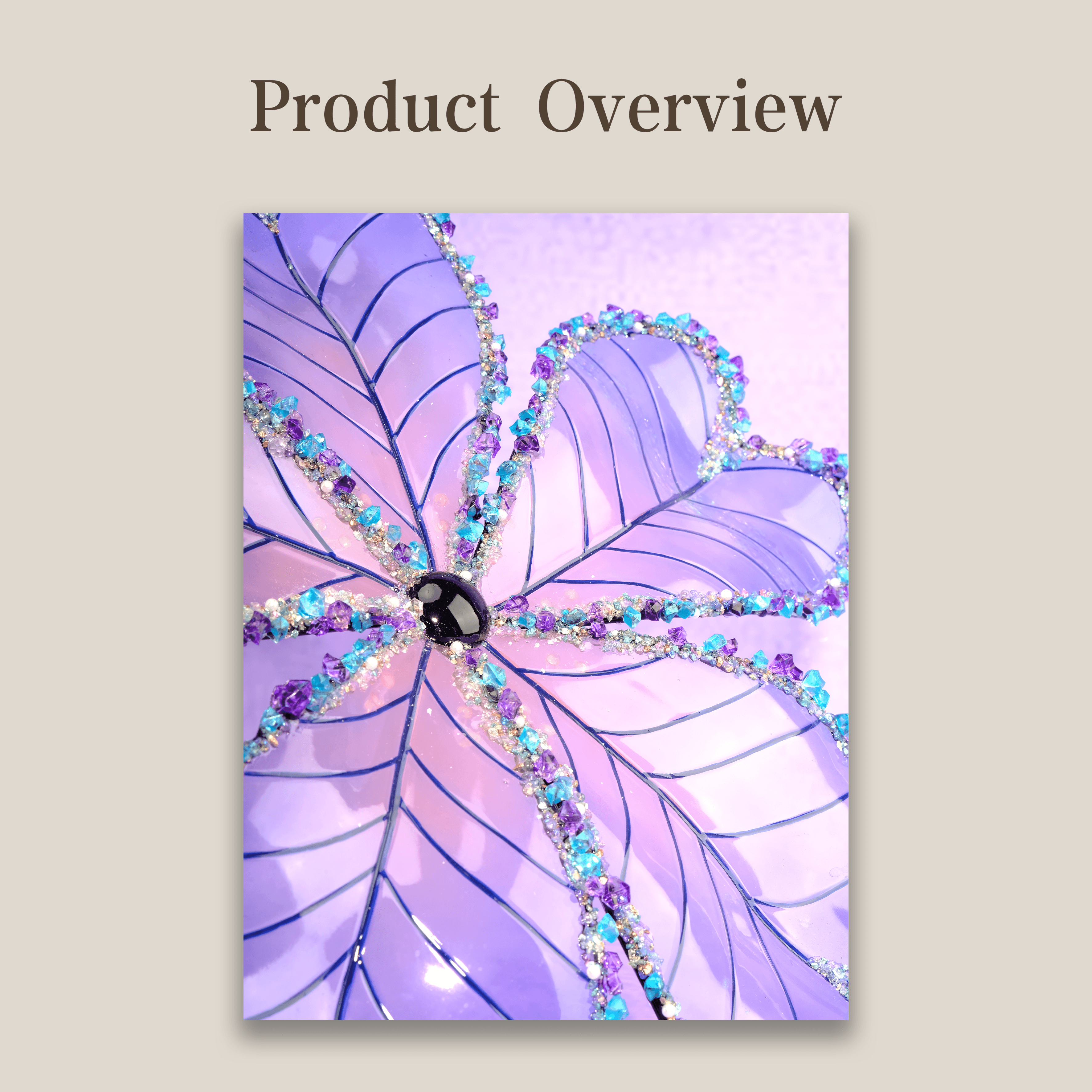 Purple Jewel Bloom | Photographic Print of Original Handcrafted Sculpture (Unframed)