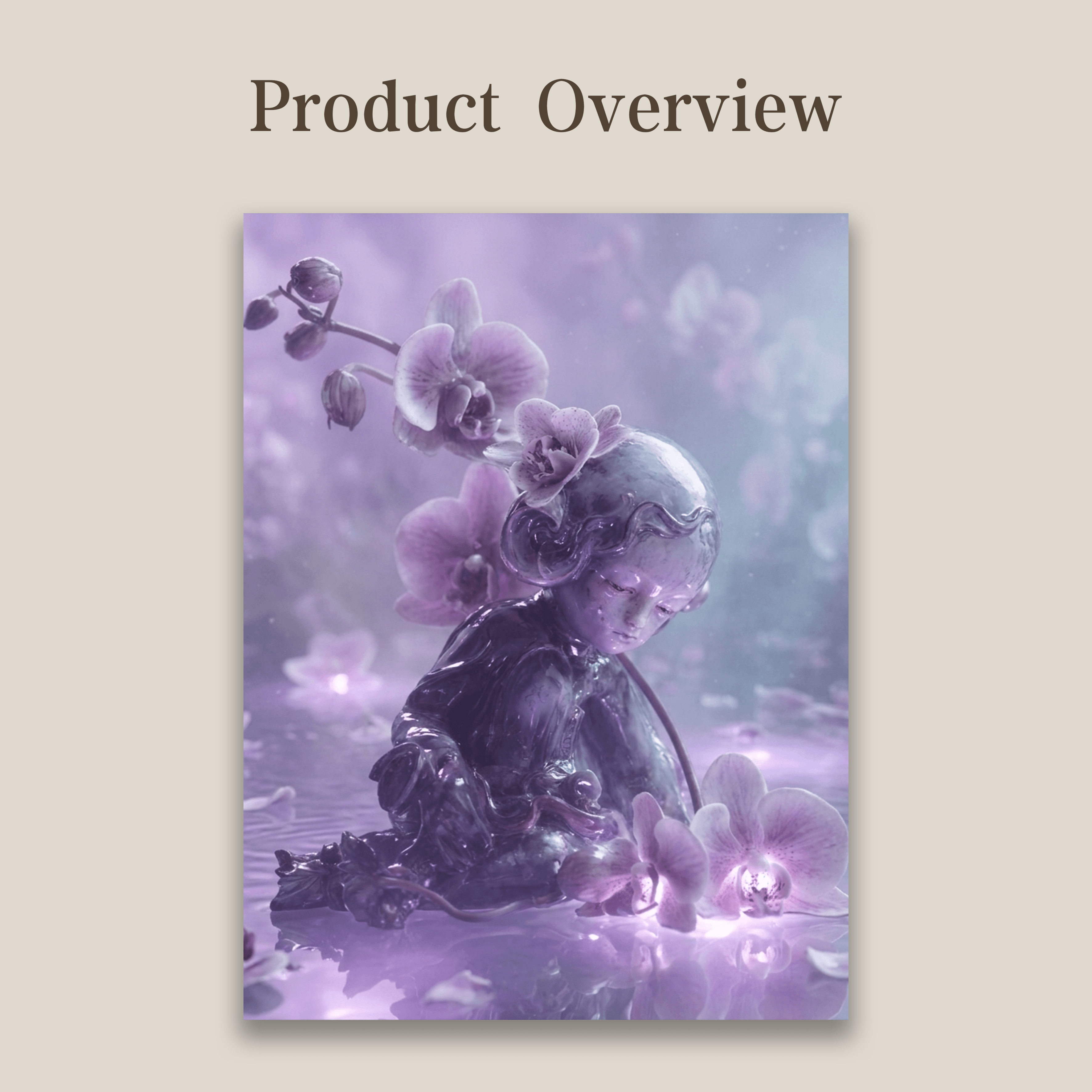 The Orchid Soul | Ethereal Violet Spirit Art Print (Unframed)