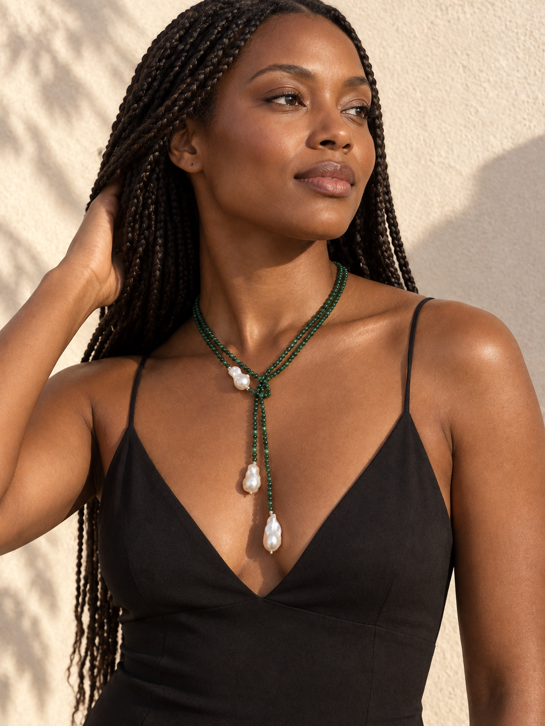 Pearl Drop Chain Necklace