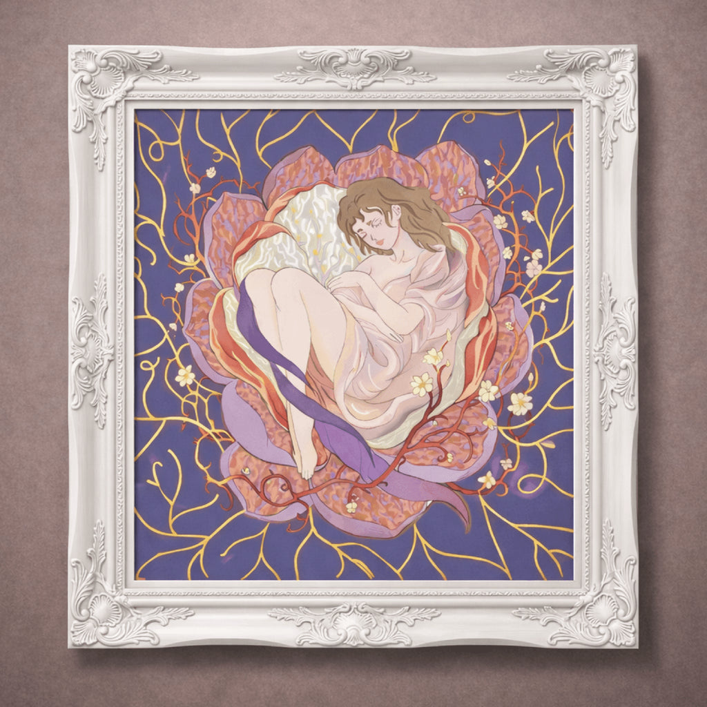 The Embrace Within | Luxury Gold Foil Art Print (Unframed)