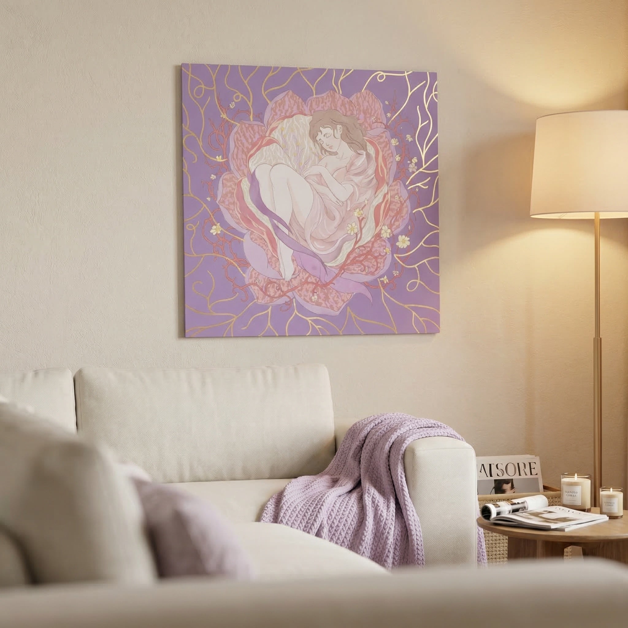 The Embrace Within | Luxury Gold Foil Art Print (Unframed)