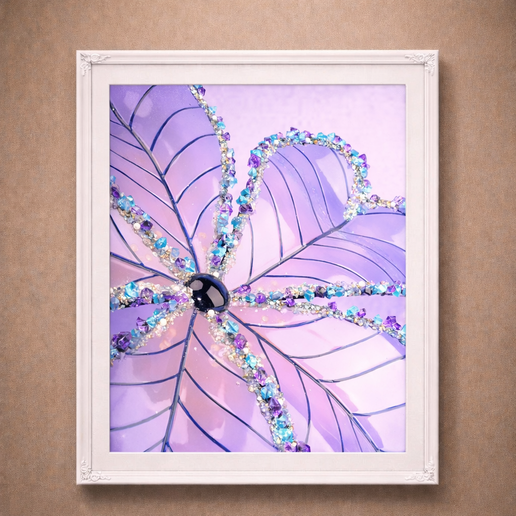 Purple Jewel Bloom | Photographic Print of Original Handcrafted Sculpture (Unframed)