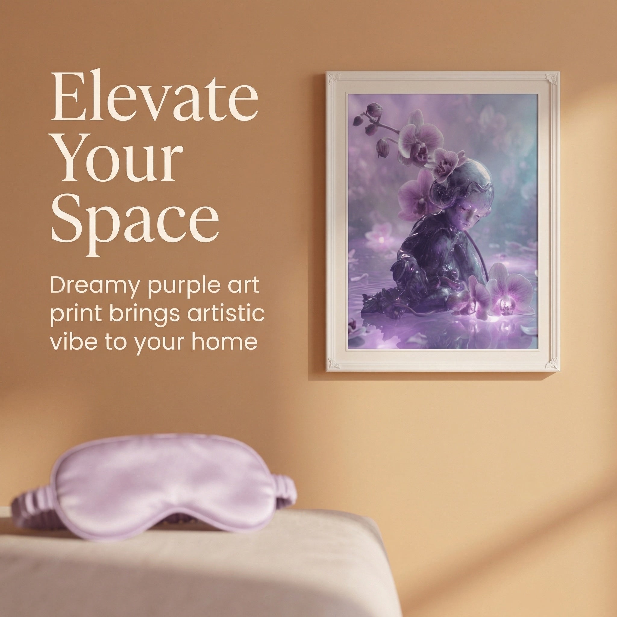 The Orchid Soul | Ethereal Violet Spirit Art Print (Unframed)