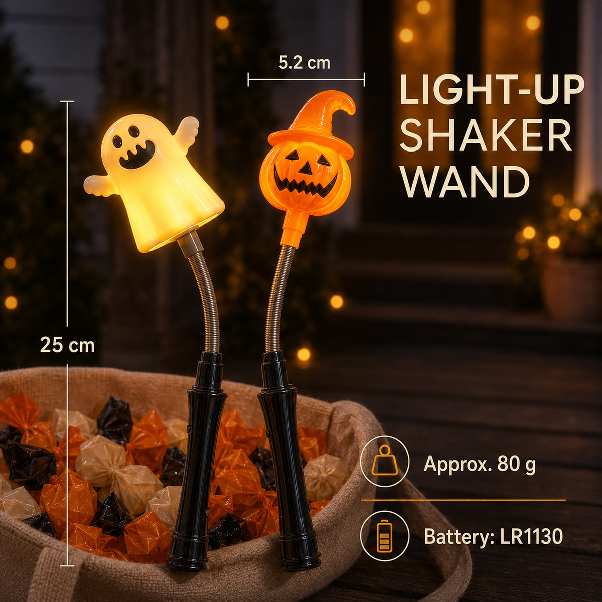 Light-Up Handheld Shaker Wand
