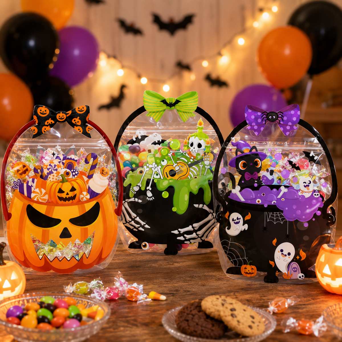 Halloween Novelty-Shaped Zip-Lock Stand-Up Packaging Bag