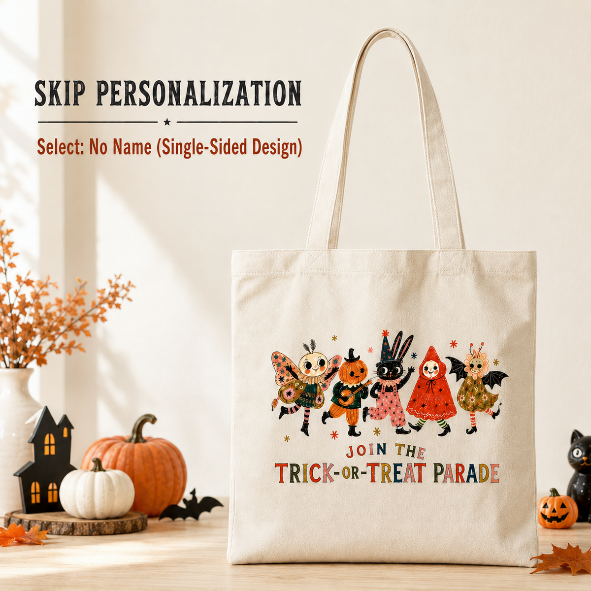 Personalized Trick or Treat Parade Tote