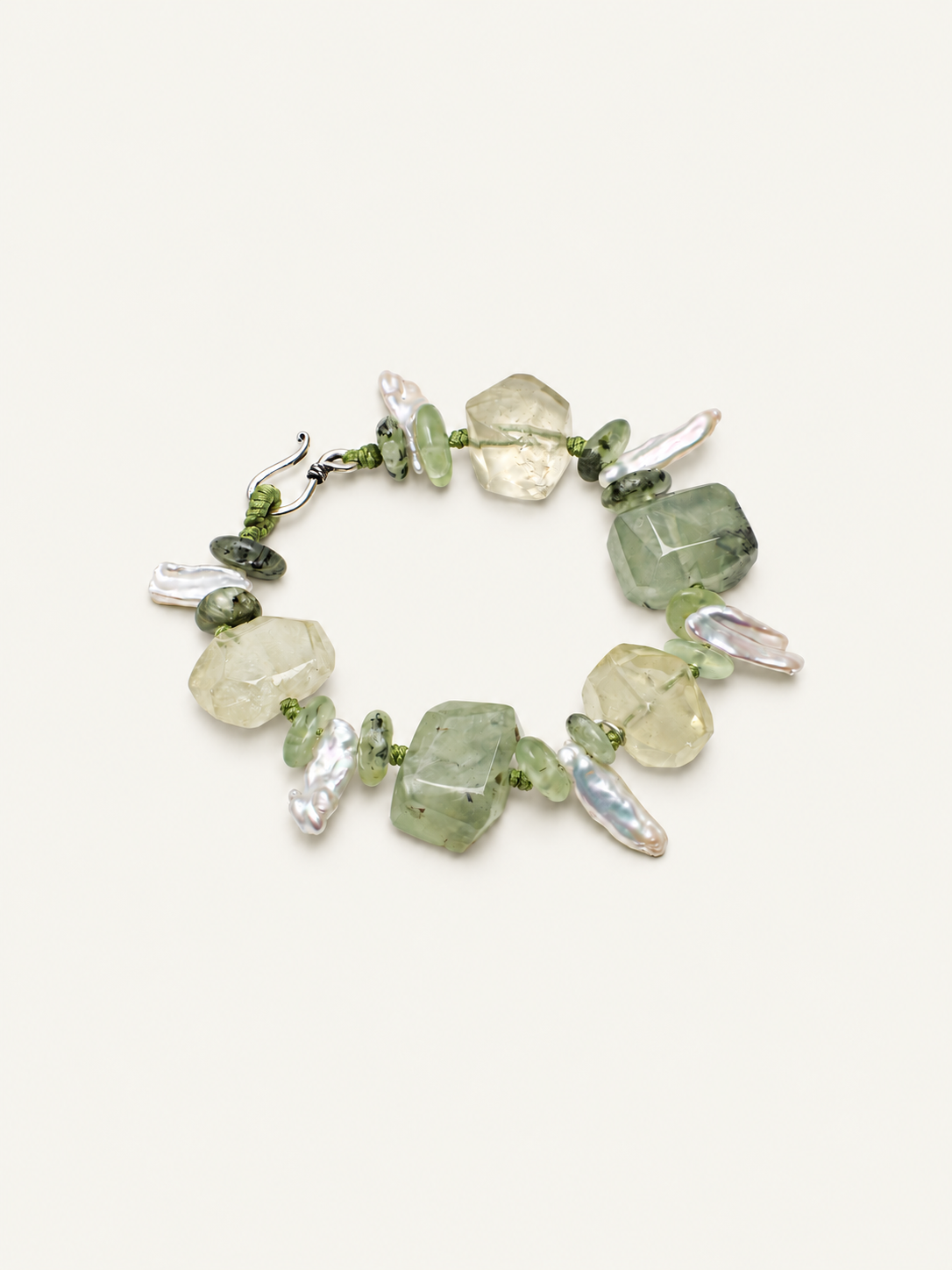 Verdant Ripples Jade Bead Bracelet