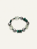 Verdant Haze Grey Bead Bracelet