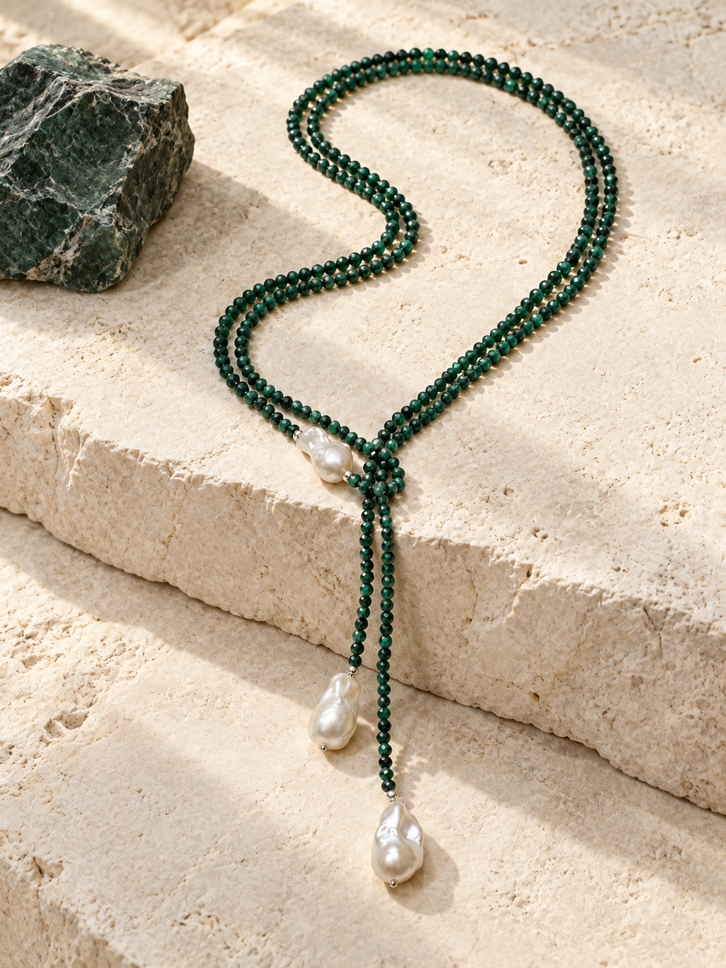 Pearl Drop Chain Necklace