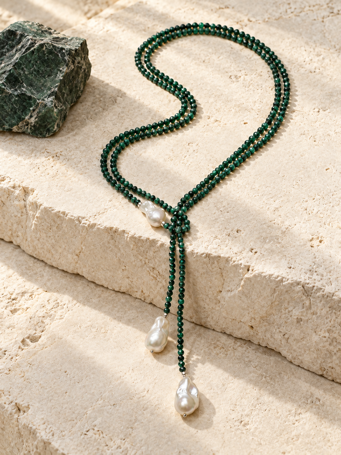 Pearl Drop Chain Necklace