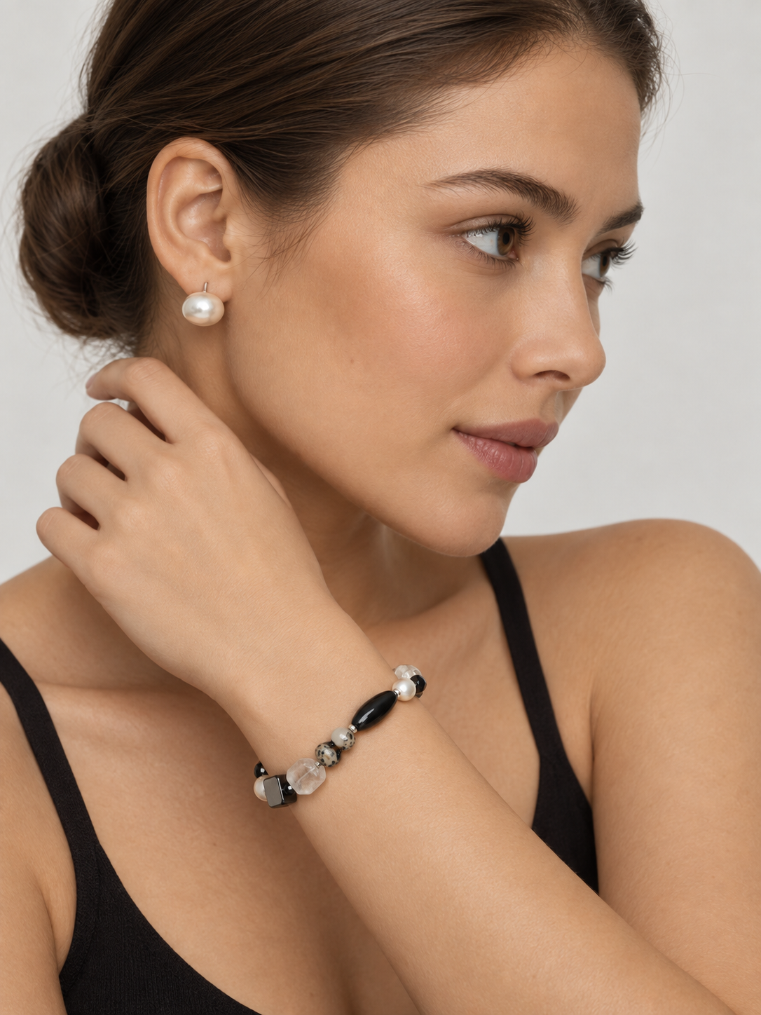 Midnight Moon Beaded Bracelet