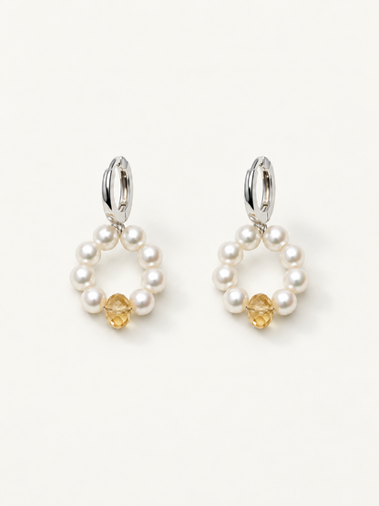 Pearl Hoop Earrings