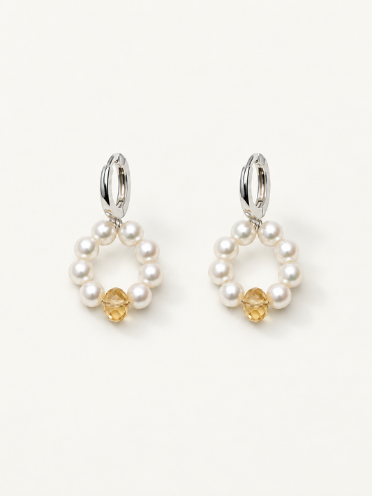 Pearl Hoop Earrings