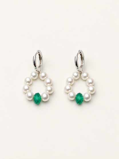 Pearl Hoop Earrings
