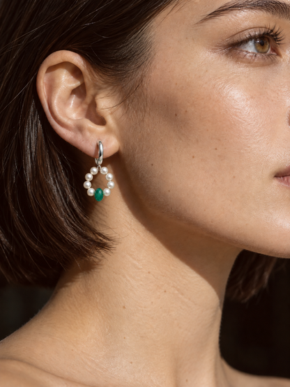 Pearl Hoop Earrings