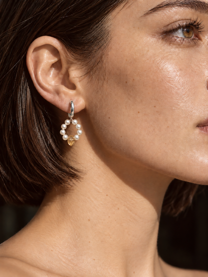 Pearl Hoop Earrings