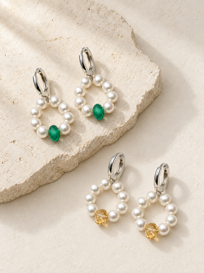 Pearl Hoop Earrings