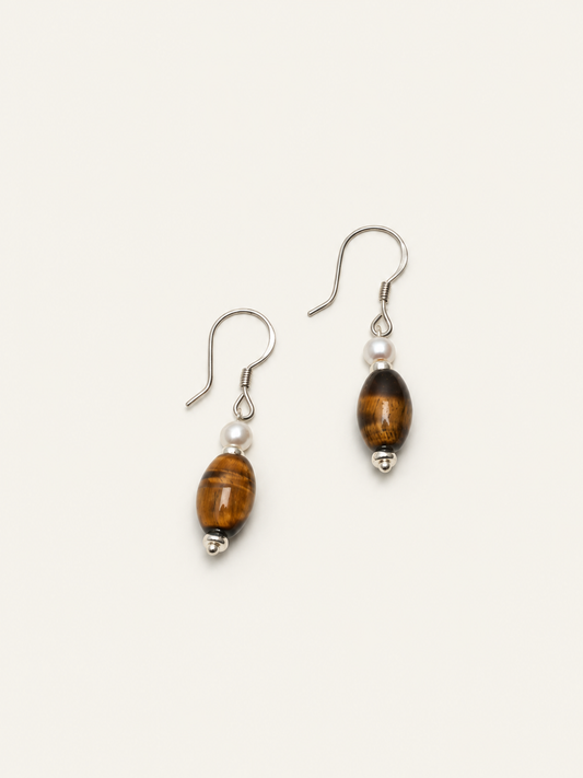 Umber Tiger’s Eye Earrings