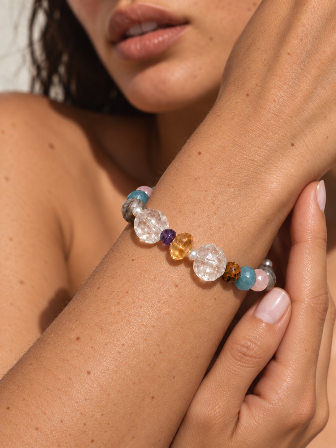 Misty Tide Multicolor Crystal Bracelet