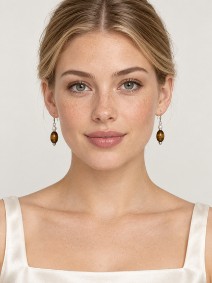 Umber Tiger’s Eye Earrings