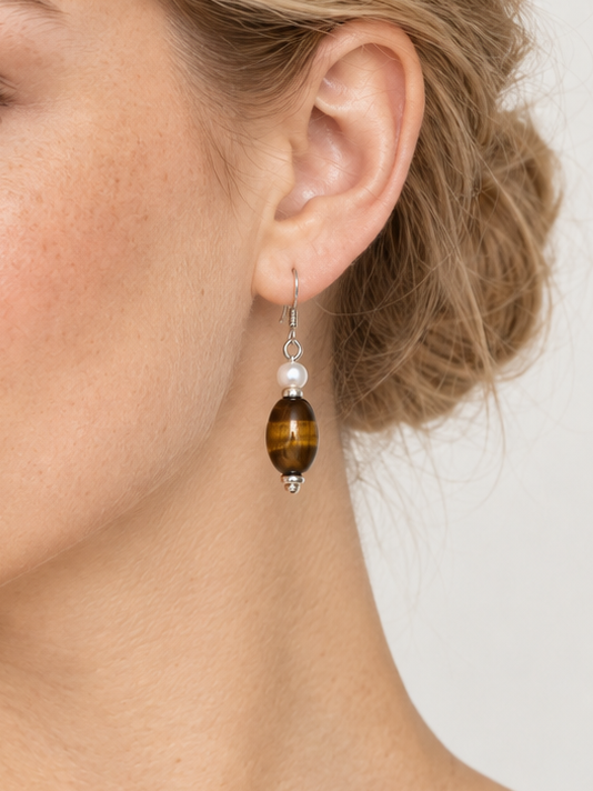 Umber Tiger’s Eye Earrings