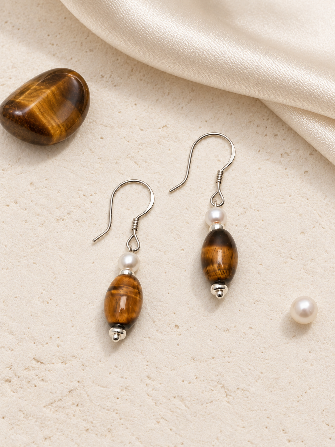 Umber Tiger’s Eye Earrings