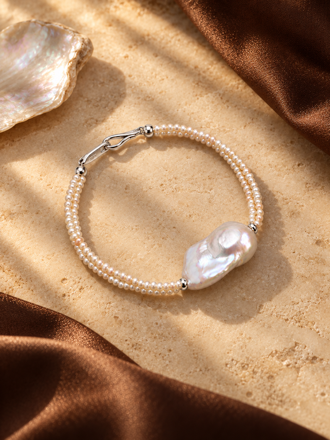 Petite Moon Pearl Bracelet