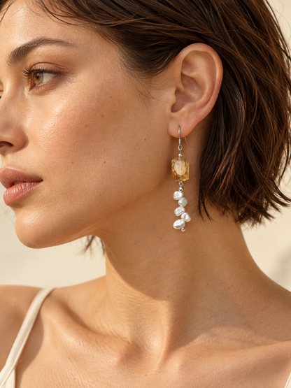 Golden Petal Earrings