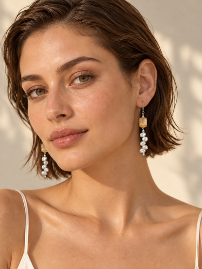 Golden Petal Earrings