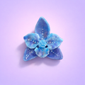 The Celestial Lapis Orchid | Hand-Glazed Botanical Magnet