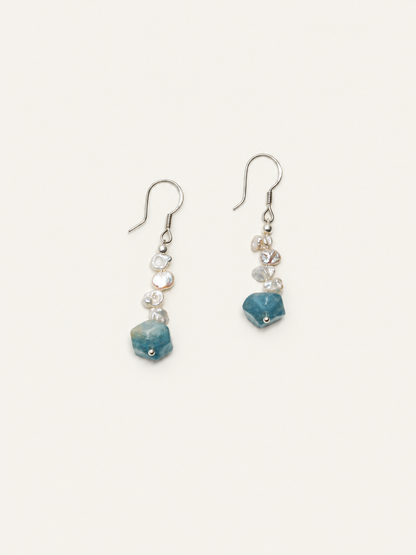 Blue Mist Pearl Earrings