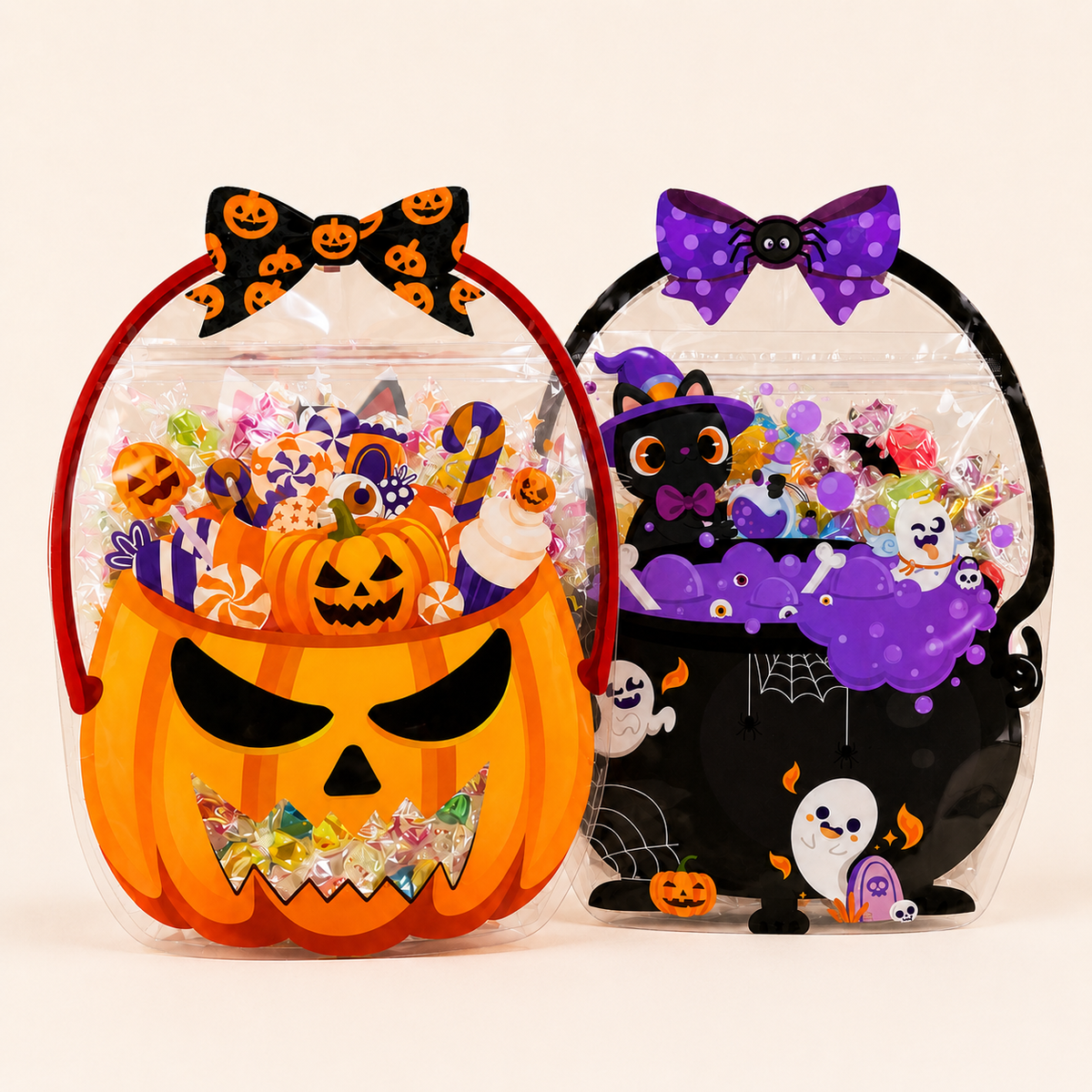 Halloween Novelty-Shaped Zip-Lock Stand-Up Packaging Bag