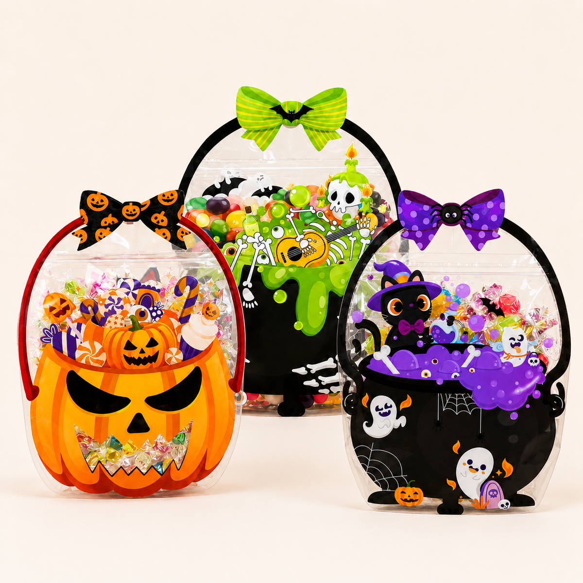 Halloween Novelty-Shaped Zip-Lock Stand-Up Packaging Bag