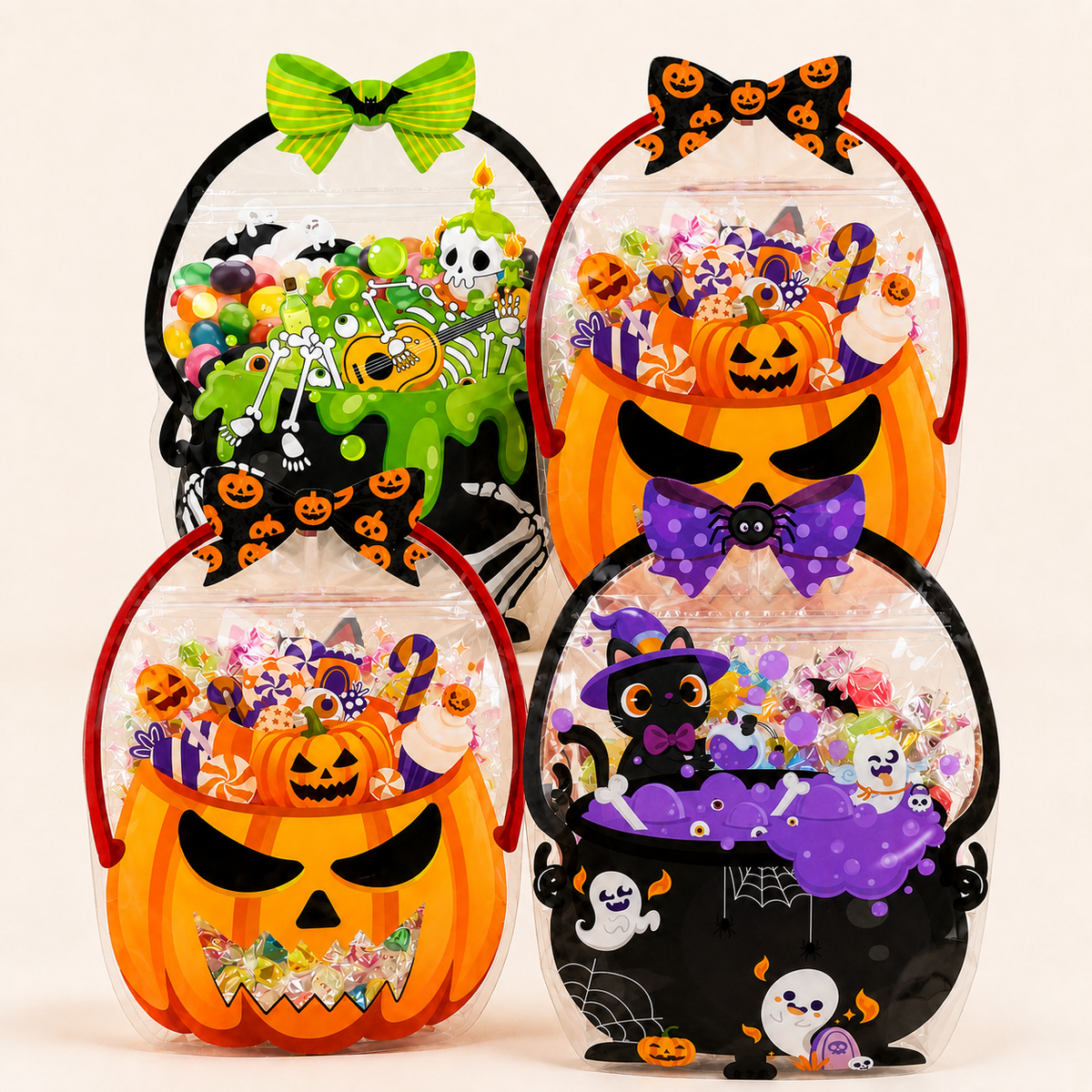 Halloween Novelty-Shaped Zip-Lock Stand-Up Packaging Bag
