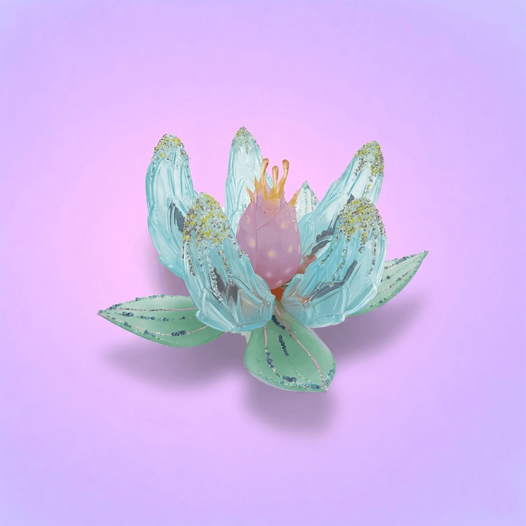 Glacial Bloom｜Hand-Embellished Surrealist Sculpture