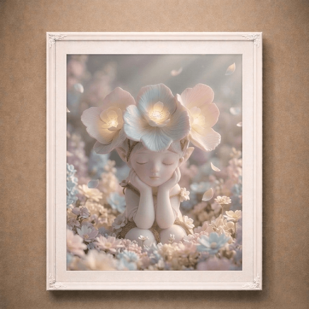 Iris of Light | Ethereal Dark Botanical Art Print (Unframed)