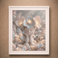 Iris of Light | Ethereal Dark Botanical Art Print (Unframed)
