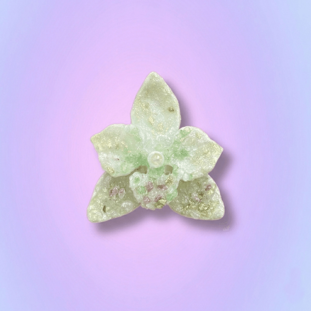 Ethereal Bloom | Hand-Painted Artisan Resin Brooch