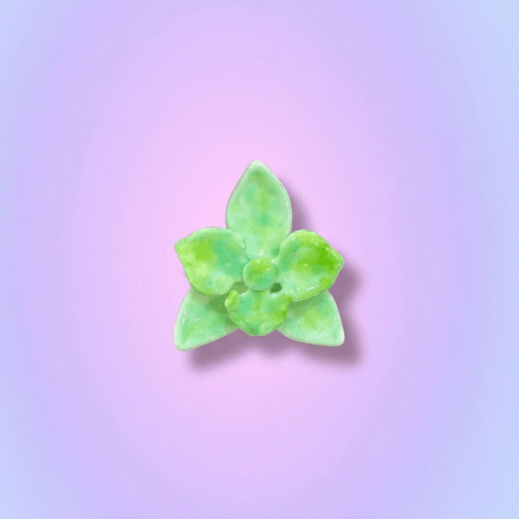 Verdant Bloom | Hand-Glazed Botanical Magnet