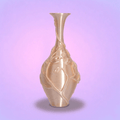 The Botanical Relief Bud Vase | Premium 3D Printed Sculptural Accent