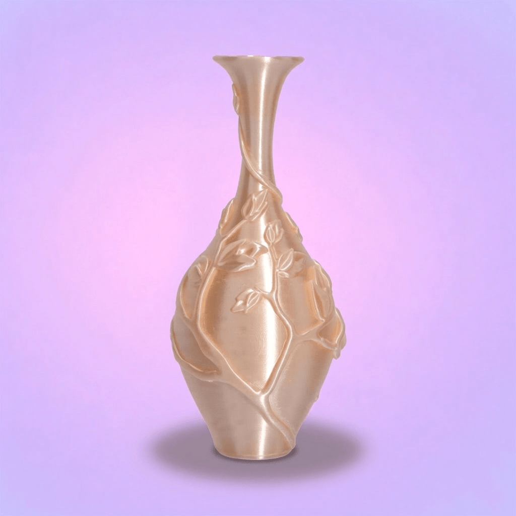 The Botanical Relief Bud Vase | Premium 3D Printed Sculptural Accent