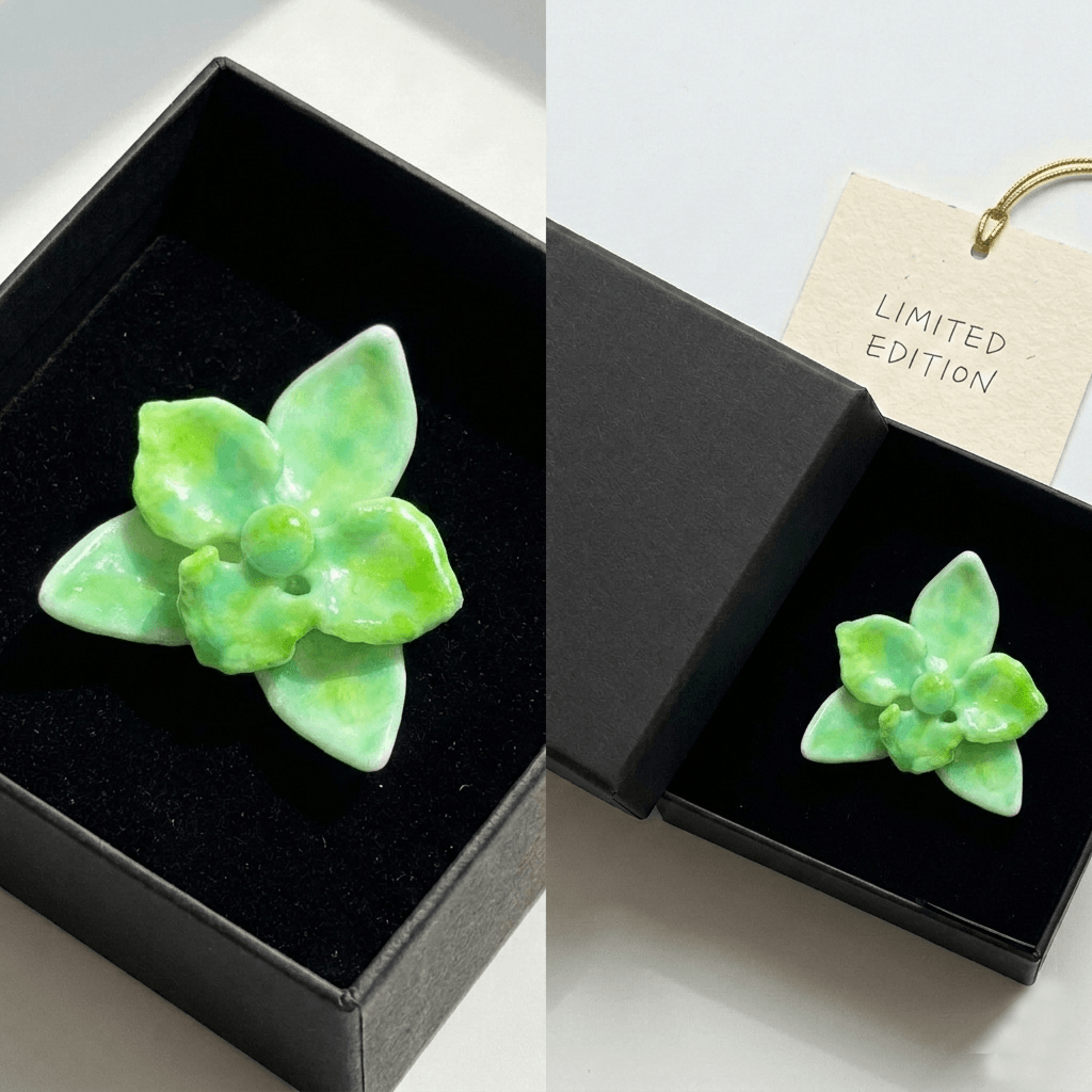 Verdant Bloom | Hand-Glazed Botanical Magnet