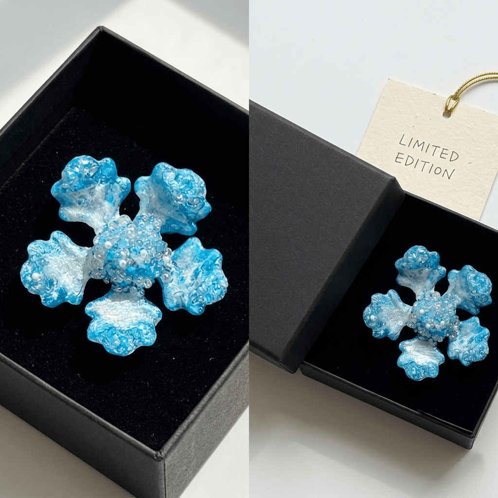 Cyber Bloom | Hand-Cast Ethereal Art Magnet